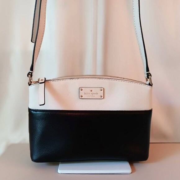 kate spade Handbags - 🖤 KATE SPADE NY Black & Cream Leather Crossbody Bag 🖤 Beautiful! LIKE NEW
